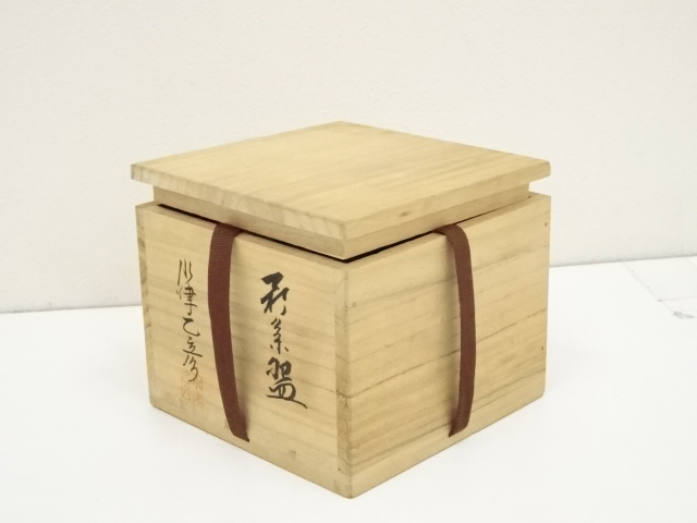 萩焼 水津乙彦造『玉露』宝瓶/湯冷まし/煎茶碗(六客)共箱 柳瀬美術店 / 水津和之「鬼萩盃」共箱[MIZUTSU Kazuyuki]Sake cup